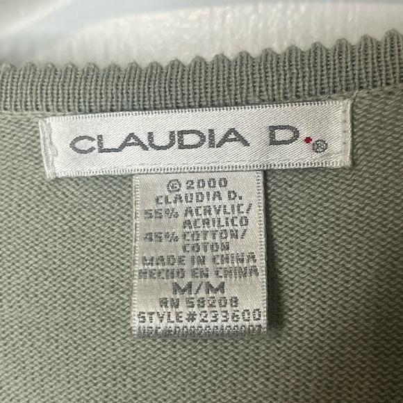 CLAUDIA D vintage Women's Green Cardigan - Picture 3 of 5